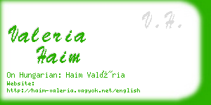 valeria haim business card